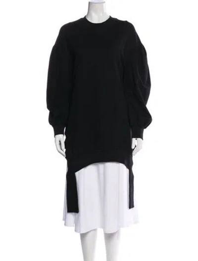 Pre-owned Simone Rocha Crew Neck Mini Dress In Black