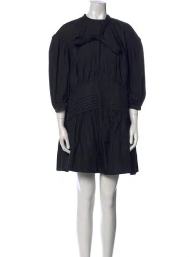 Pre-owned Simone Rocha Crew Neck Mini Dress In Black