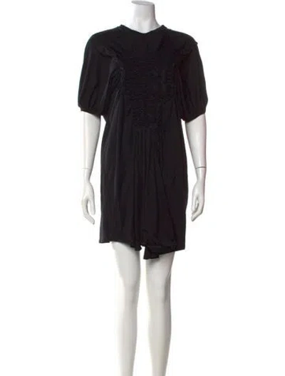 Pre-owned Simone Rocha Crew Neck Mini Dress In Black