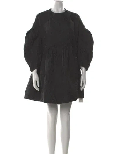 Pre-owned Simone Rocha Crew Neck Mini Dress In Black
