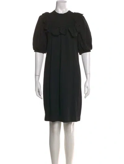 Pre-owned Simone Rocha Crew Neck Mini Dress In Black