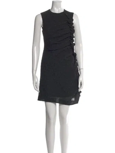 Pre-owned Simone Rocha Crew Neck Mini Dress In Black