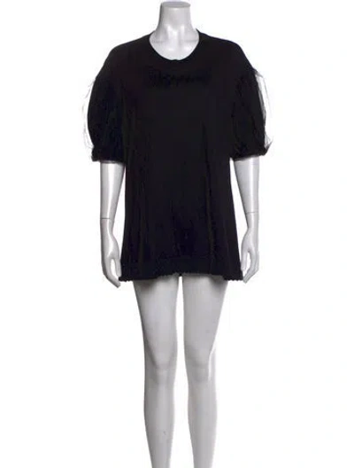 Pre-owned Simone Rocha Crew Neck Mini Dress In Black