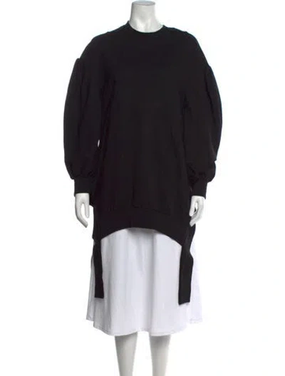 Pre-owned Simone Rocha Crew Neck Mini Dress In Black