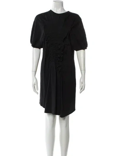 Pre-owned Simone Rocha Crew Neck Mini Dress In Blue