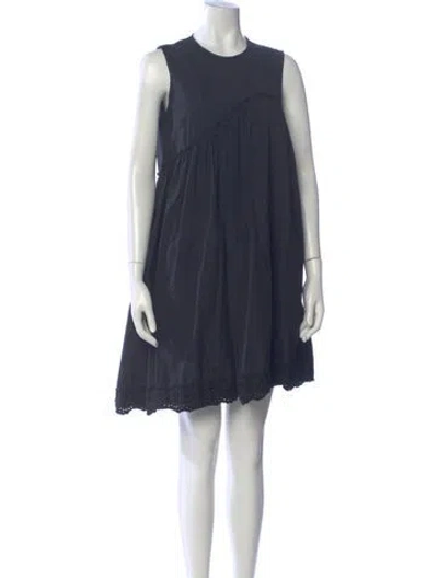 Pre-owned Simone Rocha Crew Neck Mini Dress In Blue
