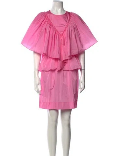 Pre-owned Simone Rocha Crew Neck Mini Dress In Pink
