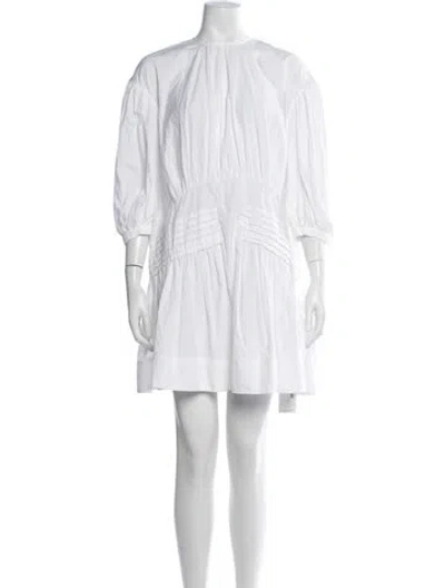 Pre-owned Simone Rocha Crew Neck Mini Dress In White