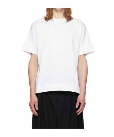 Simone Rocha Crew Neck Rolled-up T-shirt In White