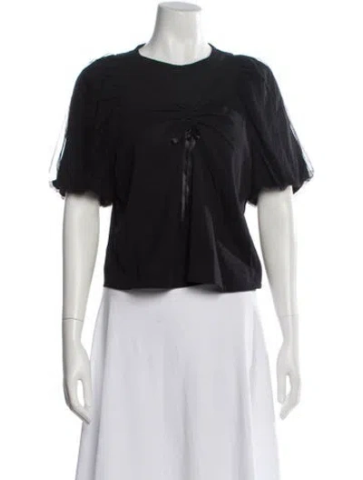 Pre-owned Simone Rocha Crew Neck Short Sleeve Top In Black