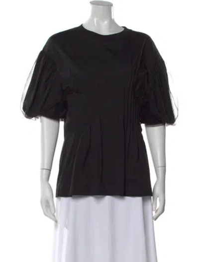 Pre-owned Simone Rocha Crew Neck Short Sleeve Top In Black