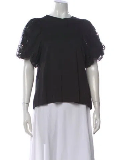 Pre-owned Simone Rocha Crew Neck Short Sleeve Top In Black