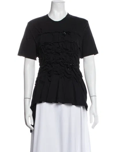 Pre-owned Simone Rocha Crew Neck Short Sleeve Top In Black