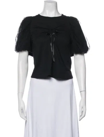 Pre-owned Simone Rocha Crew Neck Short Sleeve Top In Black