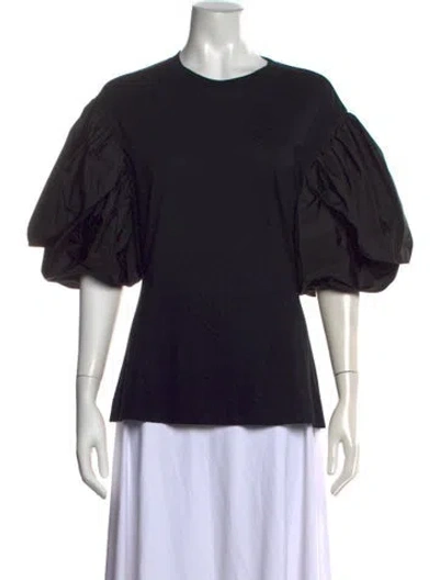 Pre-owned Simone Rocha Crew Neck Short Sleeve Top In Black