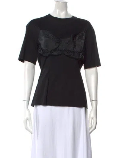 Pre-owned Simone Rocha Crew Neck Short Sleeve Top In Black