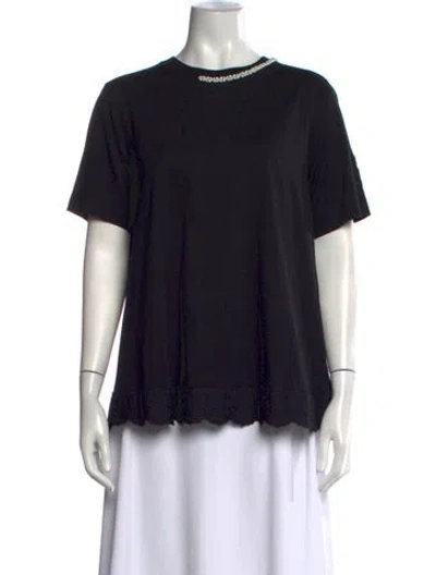 Pre-owned Simone Rocha Crew Neck Short Sleeve Top In Black