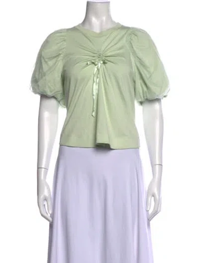 Pre-owned Simone Rocha Crew Neck Short Sleeve Top In Green