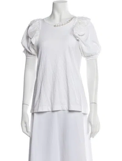 Pre-owned Simone Rocha Crew Neck Short Sleeve Top In Neutrals