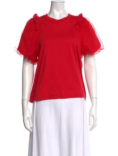 Pre-owned Simone Rocha Crew Neck Short Sleeve Top In Red