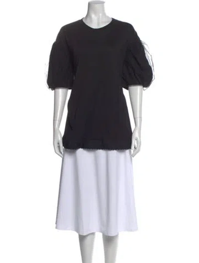 Pre-owned Simone Rocha Crew Neck Short Sleeve Top W/ Tags In Black