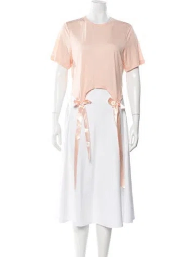 Pre-owned Simone Rocha Crew Neck Short Sleeve Top W/ Tags In Pink