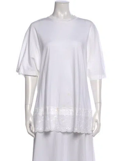 Pre-owned Simone Rocha Crew Neck Short Sleeve Top In White
