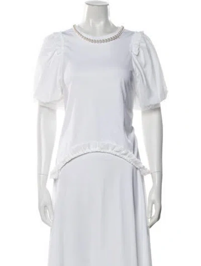 Pre-owned Simone Rocha Crew Neck Short Sleeve Top In White