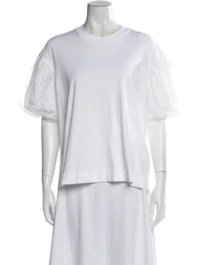 Pre-owned Simone Rocha Crew Neck Short Sleeve Top In White
