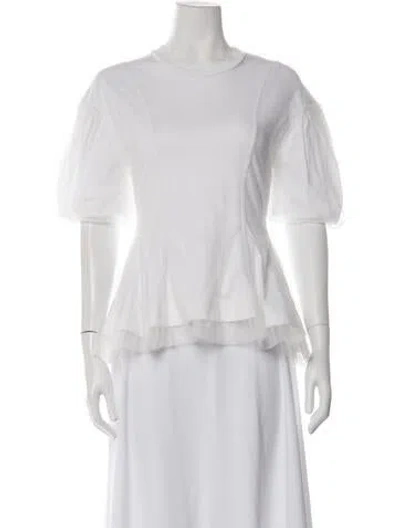 Pre-owned Simone Rocha Crew Neck Short Sleeve Top In White