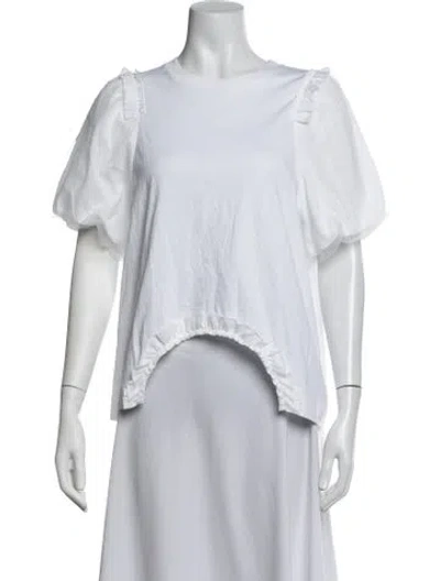 Pre-owned Simone Rocha Crew Neck Short Sleeve Top In White