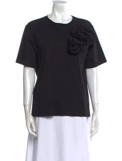 Pre-owned Simone Rocha Crew Neck Short Sleeve T-shirt In Black