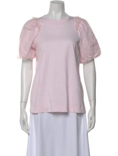 Pre-owned Simone Rocha Crew Neck Short Sleeve T-shirt In Pink