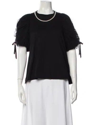 Pre-owned Simone Rocha Crew Neck Short Sleeve T-shirt W/ Tags In Black