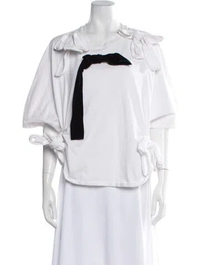 Pre-owned Simone Rocha Crew Neck Short Sleeve T-shirt In White