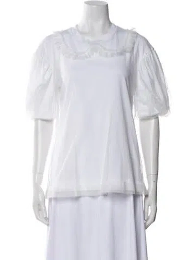 Pre-owned Simone Rocha Crew Neck Short Sleeve T-shirt In White