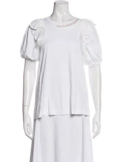 Pre-owned Simone Rocha Crew Neck Short Sleeve T-shirt In White