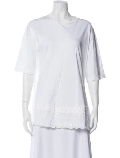 Pre-owned Simone Rocha Crew Neck Short Sleeve T-shirt In White