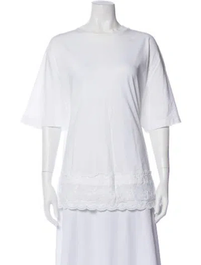 Pre-owned Simone Rocha Crew Neck Short Sleeve T-shirt In White