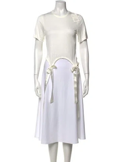 Pre-owned Simone Rocha Crew Neck Short Sleeve T-shirt In White