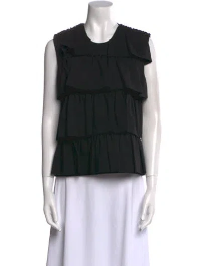 Pre-owned Simone Rocha Crew Neck Sleeveless Top In Black