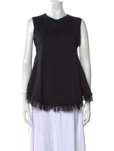 Pre-owned Simone Rocha Crew Neck Sleeveless Top In Black