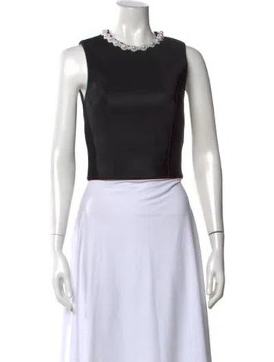 Pre-owned Simone Rocha Crew Neck Sleeveless Top In Black