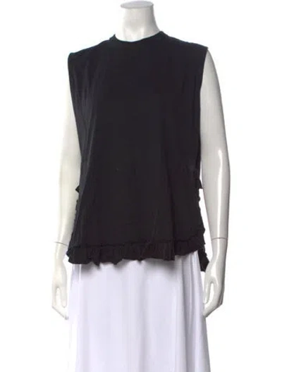 Pre-owned Simone Rocha Crew Neck Sleeveless Top In Black