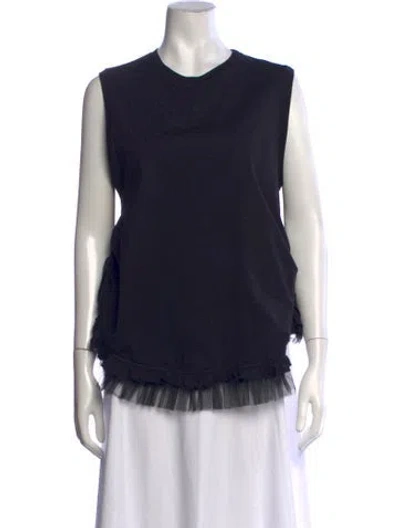 Pre-owned Simone Rocha Crew Neck Sleeveless Top In Black