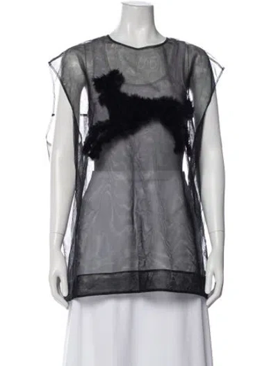 Pre-owned Simone Rocha Crew Neck Sleeveless Top In Gray