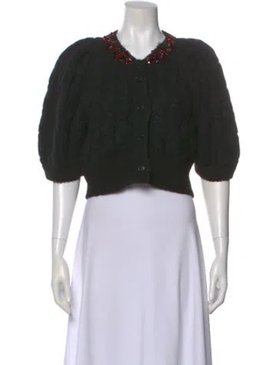 Pre-owned Simone Rocha Crew Neck Sweater In Black