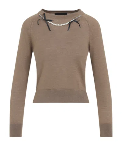 SIMONE ROCHA SIMONE ROCHA EMBELLISHED KNITTED JUMPER