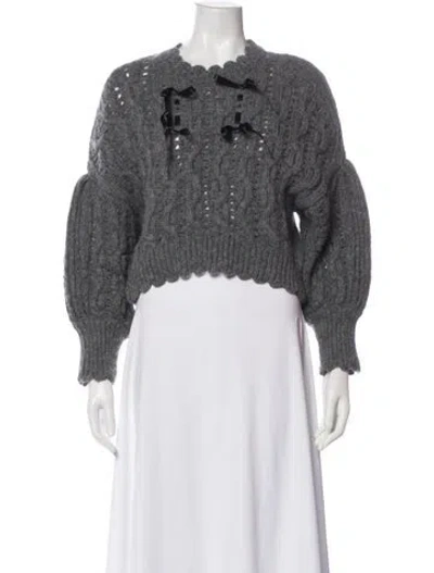 Pre-owned Simone Rocha Crew Neck Sweater In Gray