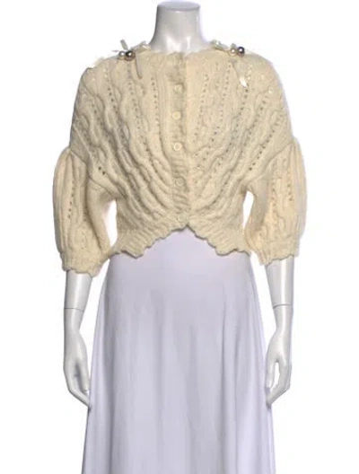Pre-owned Simone Rocha Crew Neck Sweater In Neutrals